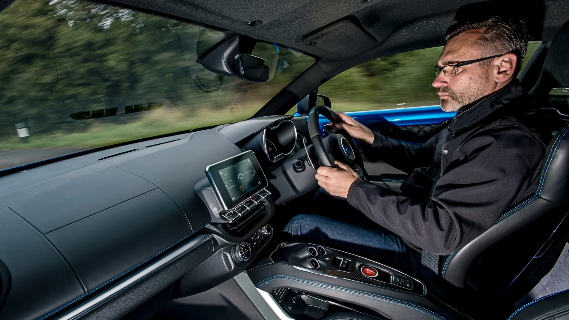 Alpine A110 driving