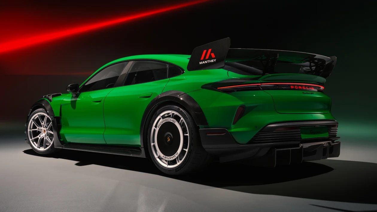 Porsche Taycan with Manthey Racing kit rear