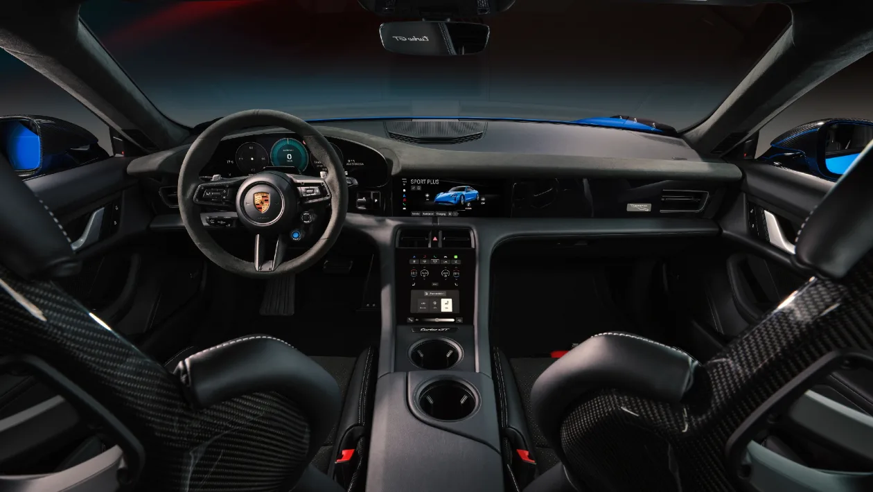 Porsche Taycan with Manthey Racing kit interior