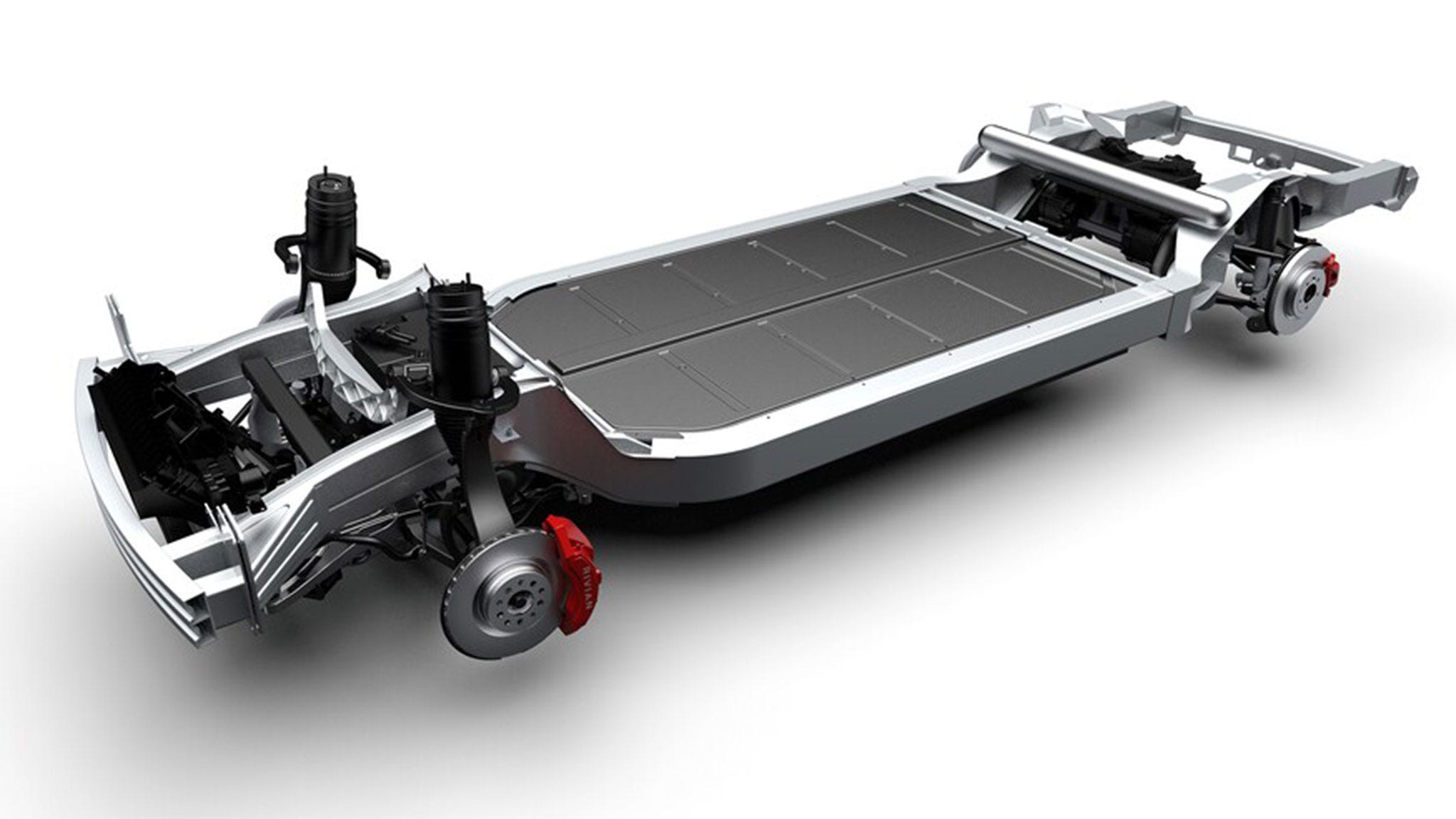 Rivian running skateboard chassis design
